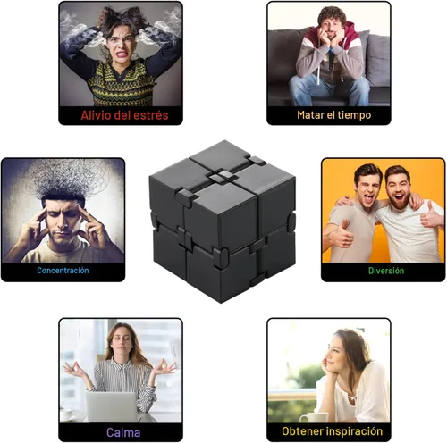 Vista 7 de Cubo infinito sensorial fidget, juego de fidgeting EDC para niños y adultos, minigadget genial, mejor para el alivio del estrés y la ansiedad