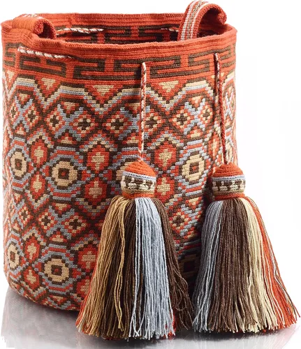 Vista 3 de Wayuu Boho Chic Collection Designer Hand Woven Crocheted Tote Bag