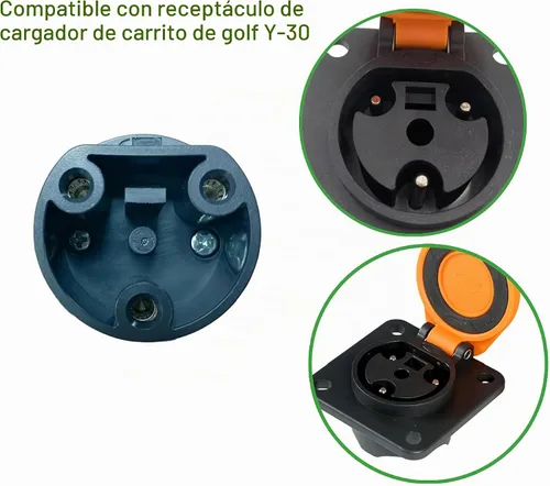 Vista 3 de JOEEGO Conjunto de cable de alimentación de carga Y-30 compatible con carritos de golf Coleman DR48V y Kandi Kruiser 4P AGM, certificación ETL