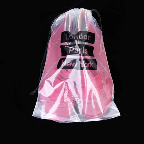Vista 4 de TENDYCOCO Organizador de viaje para mujer, 20 unidades, zapatos de cuerda al aire libre con transparente y almacenamiento para hombres, zapatos