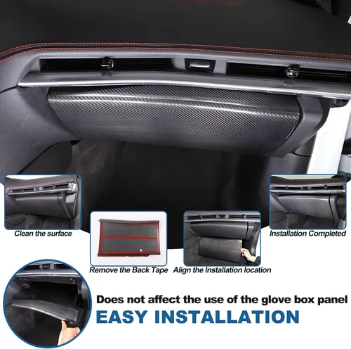 Vista 5 de Sekhyna Cubierta lateral de control central de automóvil compatible con Chevrolet Corvette C8 2020-2024 100% fibra de carbono, 1 unidad