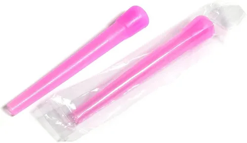Vista 2 de 50 puntas largas de cachimba desechables, 3.55 pulgadas envueltas individualmente, puntas de plástico sin BPA, sin rebabas que brillan