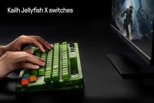 Vista 8 de Teclado mecánico retro 8Bitdo de 87 teclas para PC y Android - Xbox Edition Officially Licensed, Bluetooth/2.4G/USB-C, RGB Backlight, Hot