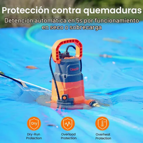 Vista 7 de Bomba automática inteligente para cubierta de piscina de agua, bomba sumergible que elimina el agua de las piscinas de invierno enterradas/sobre