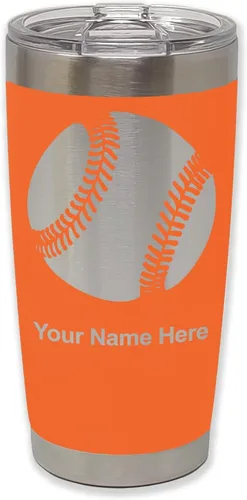 Vista 38 de LaserGram Vaso personalizado de 20 onzas, pelota de béisbol (verde camuflado)