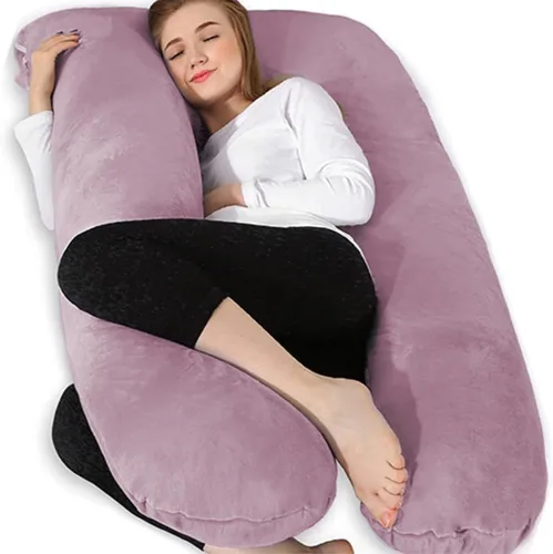 Vista 10 de Almohada de embarazo Chilling Home, almohada de cuerpo completo en forma de C para maternidad para mujeres de 55 pulgadas, almohadas de embarazo
