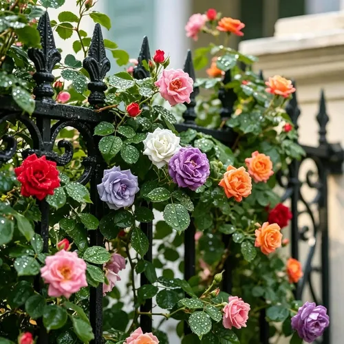 Vista 3 de 310 semillas de rosas para plantar, flores de vid rosa perennes fragantes para enrejado, valla y cenadores, escalador de jardín de larga floración