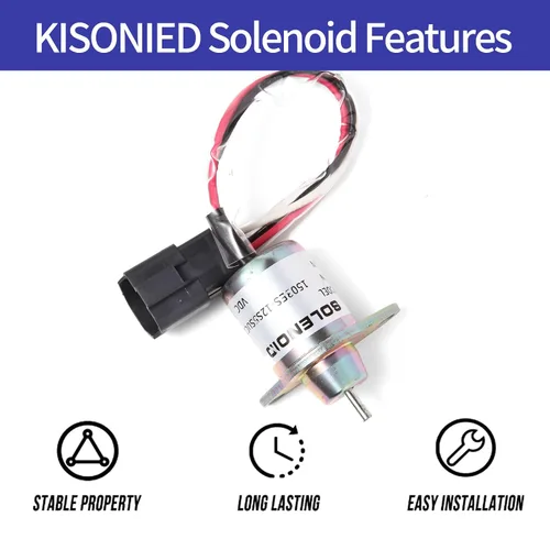 Vista 6 de M810324 Solenoide de apagado de combustible 119233-77932 Yanmar 1503ES-12S5SUC12S Reemplazar Woodward para John Deere 3038E 3036E 3032E 2025R 2032R