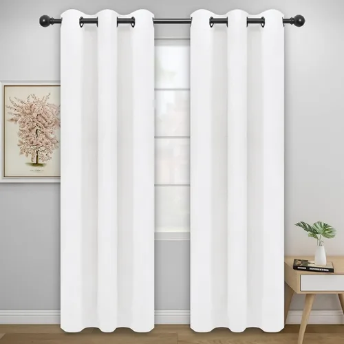 Vista 15 de Easy-Going - Cortinas opacas para dormitorio, aislamiento térmico sólido con ojales, cortinas de ventana para reducción de ruido, cortinas