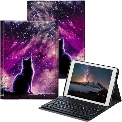 Vista 17 de Funda para Samsung Galaxy Tab S6 Lite 2022/2020 con teclado inalámbrico desmontable y soporte ajustable para proteger la tableta para Samsung Galaxy