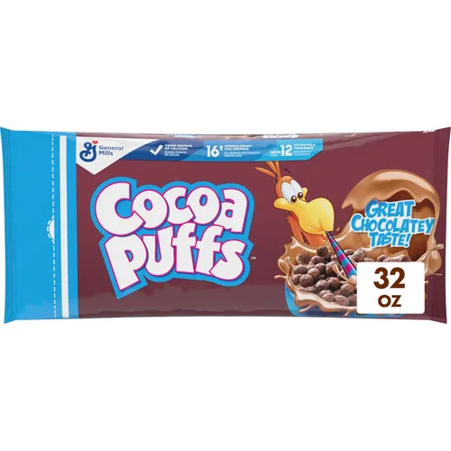 Vista 14 de Cocoa Puffs, cereales para el desayuno con sabor a chocolate, fabricados con grano entero, 10.4 oz