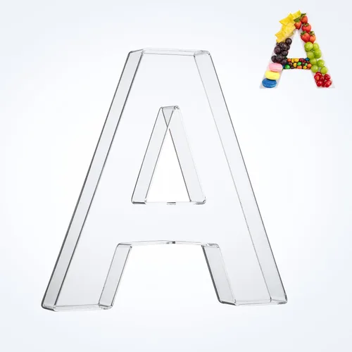 Vista 7 de Bandeja de 11" de Acrílico con Letras y Números – Bandeja Reutilizable y Rellenable para Aperitivos de Charcutería, Caja de Servir Postres