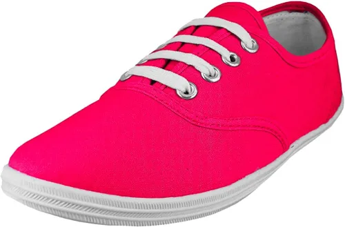 Vista 9 de Easy USA - Zapato de lona con cordones para mujer con plantilla acolchada