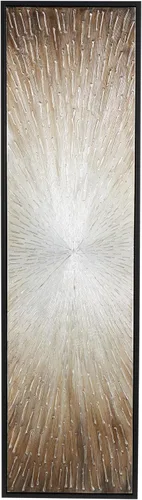 Vista 11 de Deco 79 Lienzo decorativo radial con marco plateado, 47 x 2 x 47 pulgadas, color azul