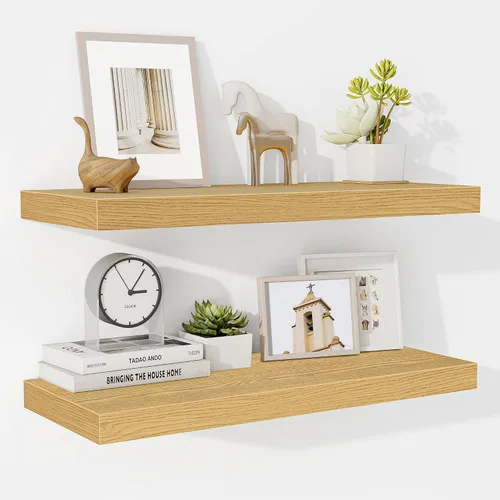 Vista 46 de Fun Memories Estantes flotantes – Estante de pared de 9.3 pulgadas de profundidad para decoración y almacenamiento – Estantería de exhibición