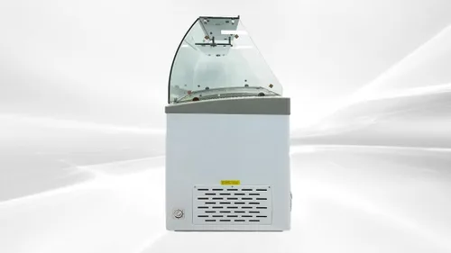 Vista 8 de cooler depot Gelato Congelador vitrina de inmersión para gabinete de inmersión Escaparate de helado Curvo Vidrio transparente 40