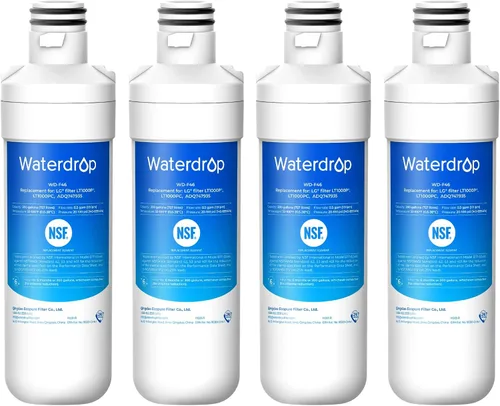 Vista 10 de Waterdrop LT1000PC ADQ747935 MDJ64844601 Filtro de agua para refrigerador, reemplazo para LG® LT1000P®, ADQ74793501, ADQ74793502, 46-9980, 9980