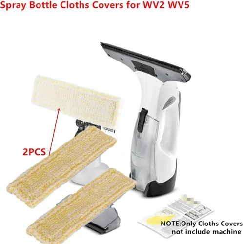 Vista 3 de Almohadillas limpiadoras de vidrio para botella de spray para ventana karcher WV2 WV5