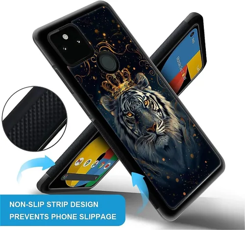 Vista 620 de Compatible con Google Pixel 4A 5G Mobile Case Creative Acrylic Panel trasero Silicona Protección Grip especialmente diseñado para Google Pixel 4A 5G