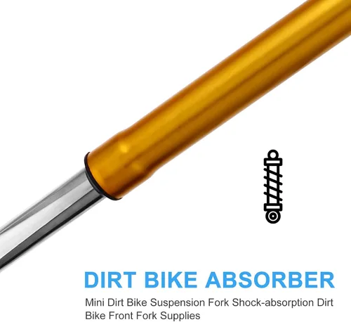 Vista 9 de VICASKY Horquillas para bicicleta Pit Bike Mini Bike Front Suspensión Delantera Motocicleta Shock Gold Stock para piezas de repuesto de motocross
