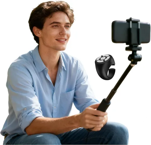 Vista 4 de Mando a distancia inalámbrico Bluetooth de la punta de los dedos, anillo de desplazamiento actualizado 2026 Bbluetooth Remotes Scrollings Ring Page
