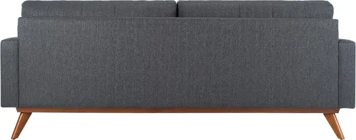 Vista 5 de Safavieh Couture Home Gneiss Mid-Century - Sofá copetudo moderno gris pizarra y marrón oscuro