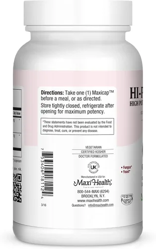 Vista 3 de Maxi Health HI-PO Dophilus Probióticos Acidophilus de alta potencia, 120