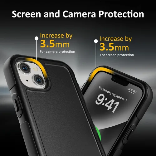 Vista 6 de Follaroma Funda para iPhone 14, compatible con MagSafe, resistente a prueba de golpes, protección anticaídas, cubierta magnética de doble capa