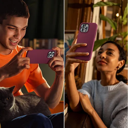 Vista 3 de Cordking Funda diseñada para iPhone 15 Pro Max, funda de silicona ultradelgada, a prueba de golpes con [forro de microfibra suave antiarañazos], 6.7
