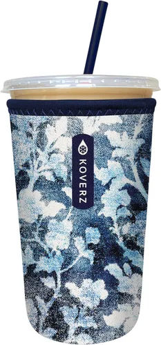 Vista 68 de Funda Koverz para café helado, funda aislante de neopreno para taza, se ajusta a una taza de café de 32 Oz., lavable y reutilizable, accesorios