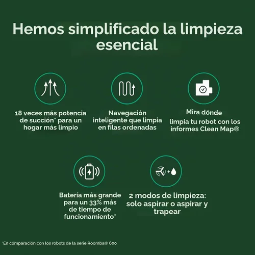 Vista 3 de iRobot Roomba Combo Robot Aspiradora y Trapeadora (Y0110) - Fácil de usar, Succión Power-Lifting, Aspira y trapea, Limpieza Multisuperficie