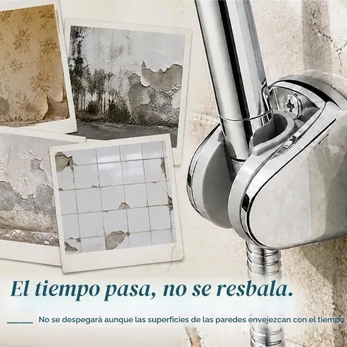 Vista 4 de YOO.MEE Soporte de ducha de montaje en pared, ajuste de gran angular