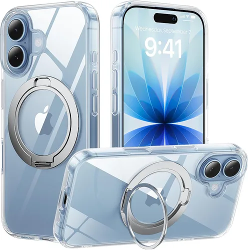 Vista 103 de Funda para iPhone 11, funda magnética con función atril [protección de grado militar] y [compatible con MagSafe], funda protectora delgada