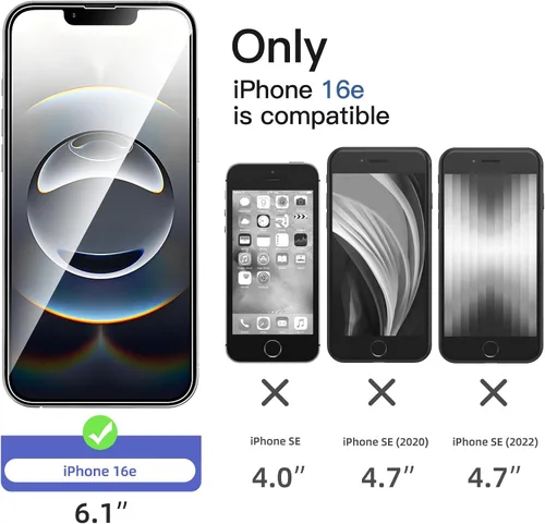 Vista 80 de NEW'C Paquete de 3 protectores de pantalla de privacidad para iPhone Air/iPhone 17 Air (6.5 pulgadas), película de vidrio templado antiespía
