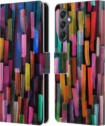 Vista 116 de Head Case Designs Officially Licensed Ninola Brushstrokes Black Summer Patterns Leather Wallet Case Compatible with Samsung Galaxy A07 4G