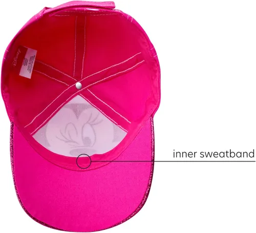 Vista 14 de Disney Gorra de béisbol con purpurina de Minnie Mouse para niña, sombrero de disfraz de Minnie Mouse con orejas 3D (2-7)