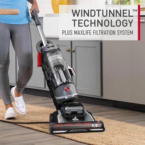Vista 7 de Hoover Aspiradora giratoria XL de alto rendimiento, aspiradora vertical sin bolsa, filtración de medios HEPA, sistema MaxLife, tecnología