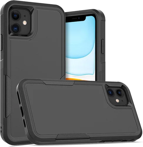 Vista 8 de MDCN Funda para iPhone 11: funda protectora de doble capa resistente para teléfono celular, a prueba de golpes, resistente, con protector