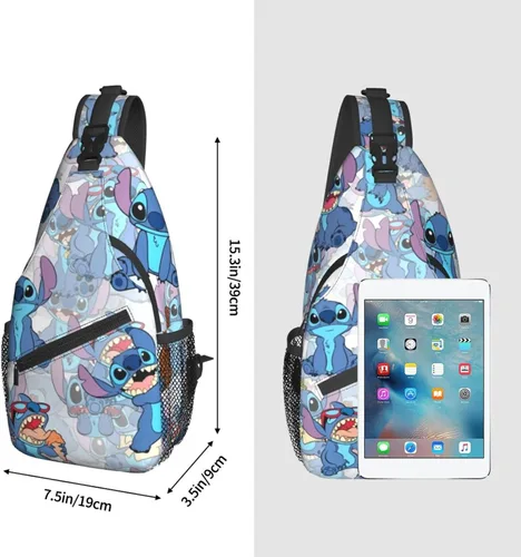 Vista 3 de Bolso bandolera para mujeres y hombres, riñonera para adolescentes, linda bolsa cruzada, bolso tipo mochila, bolsas de pecho de anime, viajes