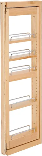 Vista 12 de Rev-A-Shelf Organizador de pared extraíble para armario de cocina, organizador de despensa deslizante con cierre suave en varios tamaños, madera