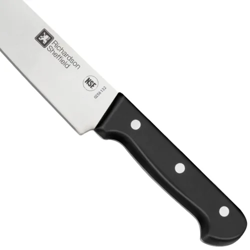 Vista 4 de Richardson Sheffield FN698 Cuchillo de chef profesional universal de 8 pulgadas, acero inoxidable, aprobado por NSF