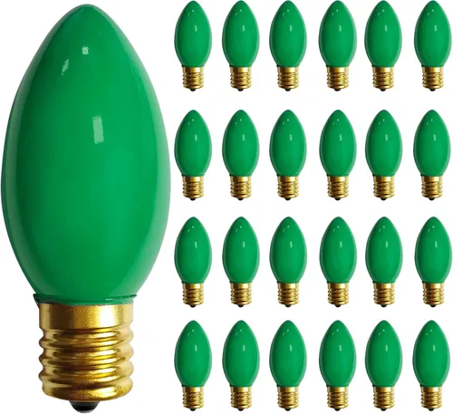 Vista 9 de Paquete de 50 bombillas de Navidad multicolor C9, bombilla de base Varios