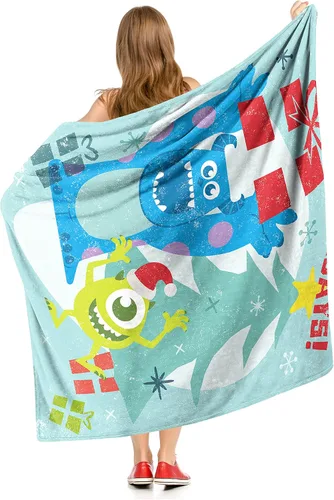 Vista 4 de Northwest Monsters Inc - Manta de seda táctil, 50 x 60 pulgadas, Mosters Festive Mosters