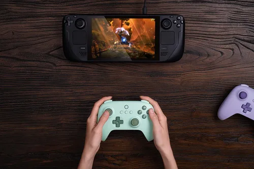 Vista 8 de 8Bitdo Ultimate C 2.4g Wireless Controller with Turbo Function and Rumble Vibration for PC Windows, Android, Steam Deck, Raspberry Pi (Field Green)
