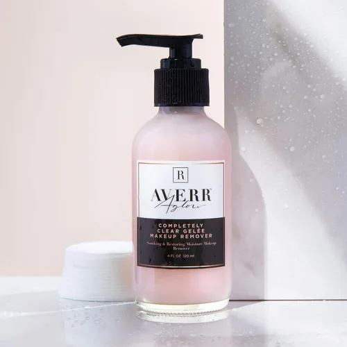 Vista 3 de Averr Aglow Removedor de maquillaje Gelée completamente transparente, cuidado facial, mejora el colágeno, calma la piel, limpiador facial natural a
