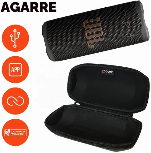 Vista 2 de JBL Paquete de altavoz Bluetooth portátil compacto Grip con estuche gSport (negro)
