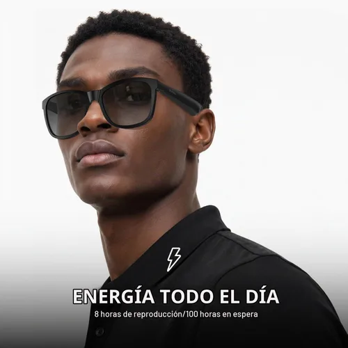 Vista 5 de Gafas Bluetooth,Protección UV,Larga duración de la batería,Carga Negro mate (matt black)