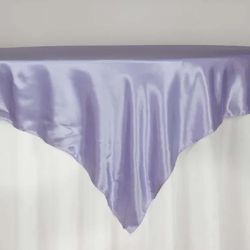 Vista 19 de Efavormart Paquete de 5 Sobremanteles Cuadrados de Satén de 60" para Decoraciones de Mesa de Bodas, Catering y Fiestas, Cubierta de Mantel Negro