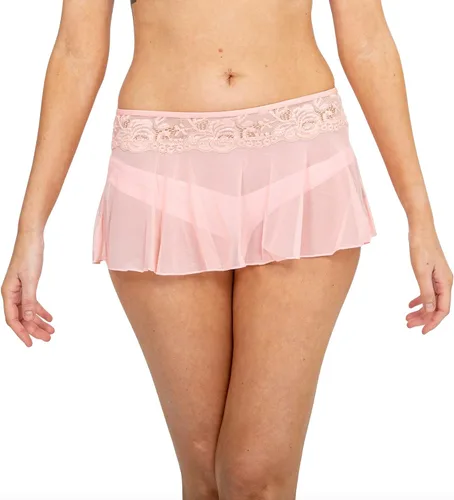 Vista 3 de Pinup Doll - Falda de lencería sexy para mujer, accesorio de traje transparente travieso, lencería de encaje sexy y cómoda, romántica, sensual