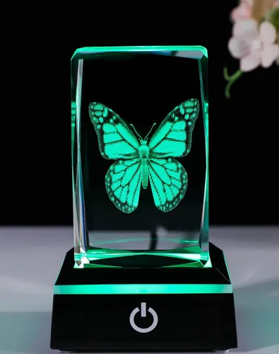 Vista 6 de Foto de cristal 3D, regalo personalizado para ella, él, mamá, papá, padre, regalo para parejas: foto personalizada en cristal, única